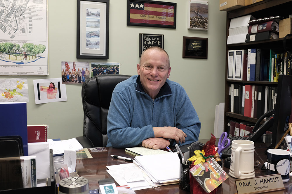 Paul Hansut is pictured at his desk in December 2018 during his tenure as Lloyd Town Supervisor.